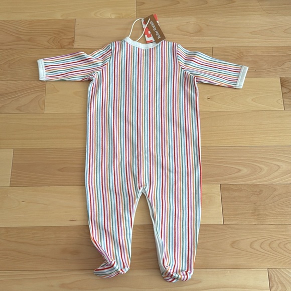Roller Rabbit Baby Girl's Multicolor Stripe Footie Pajamas - Picture 2 of 3